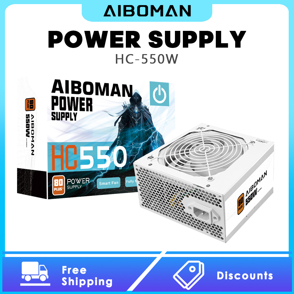 AIBOMAN Power Supply 550W 80PL - Power Supply 750W review and price